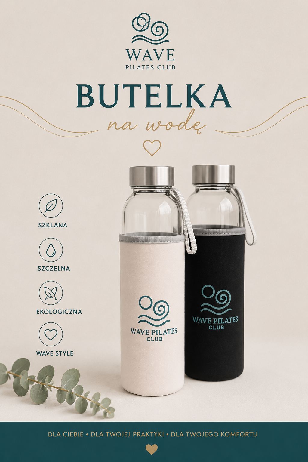 Butelka Szklana Wave