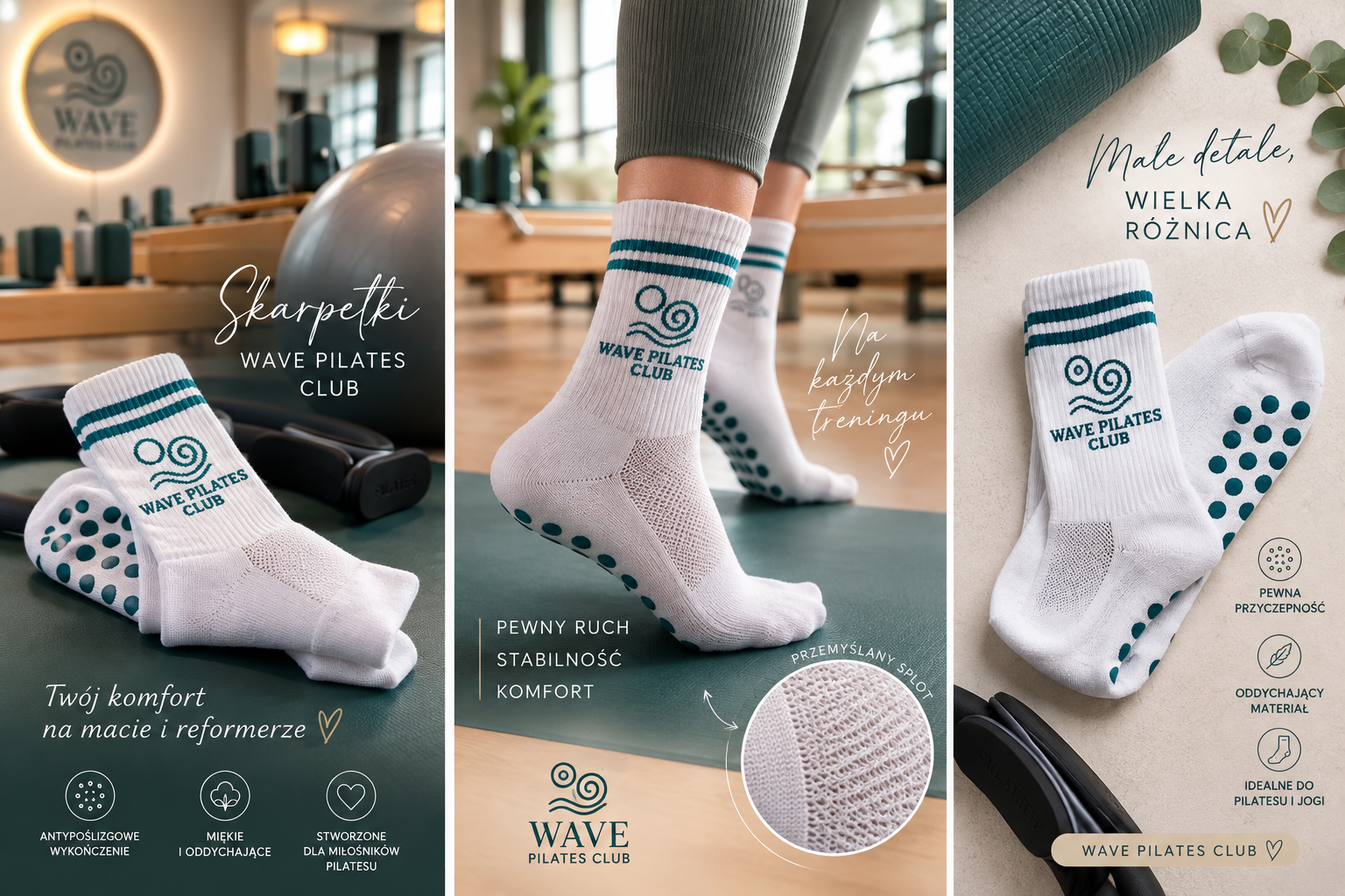 Skarpetki Wave Pilates